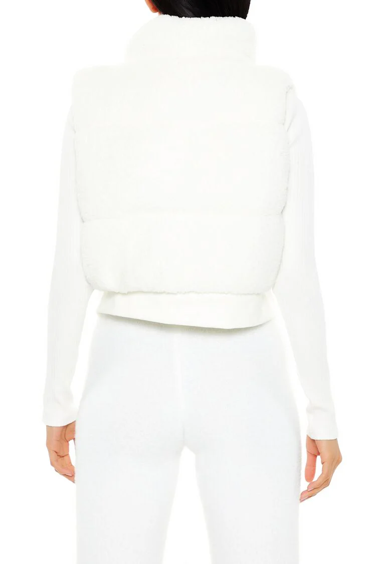 Faux Shearling Zip-Up Vest - Image 10