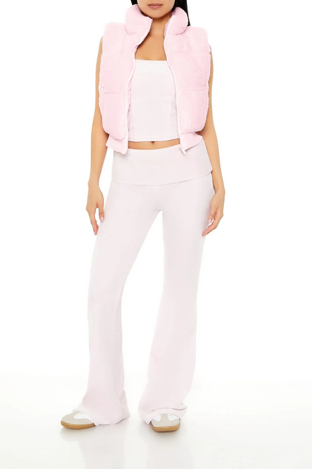 Faux Shearling Zip-Up Vest - Image 12