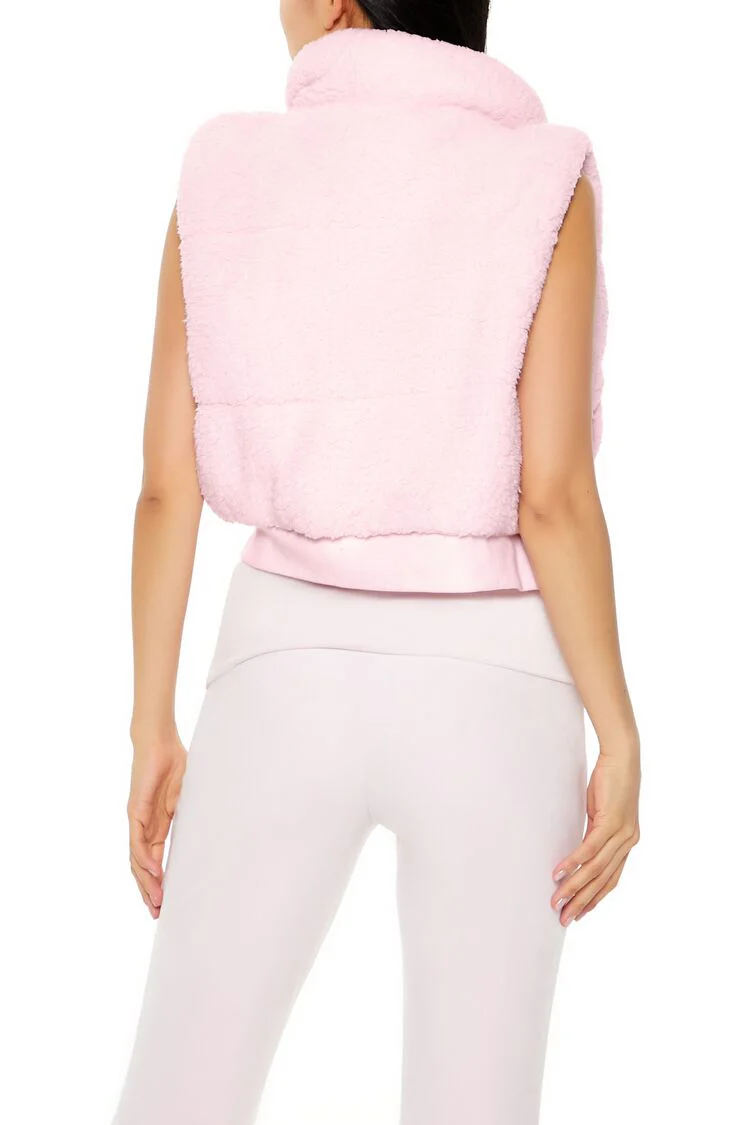 Faux Shearling Zip-Up Vest - Image 15