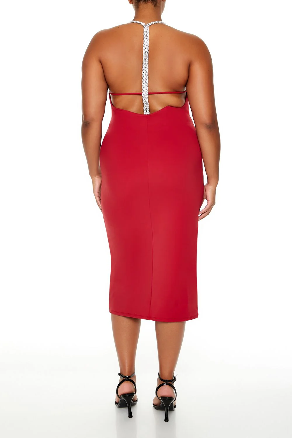Plus Size Embellished Halter Maxi Dress - Image 4