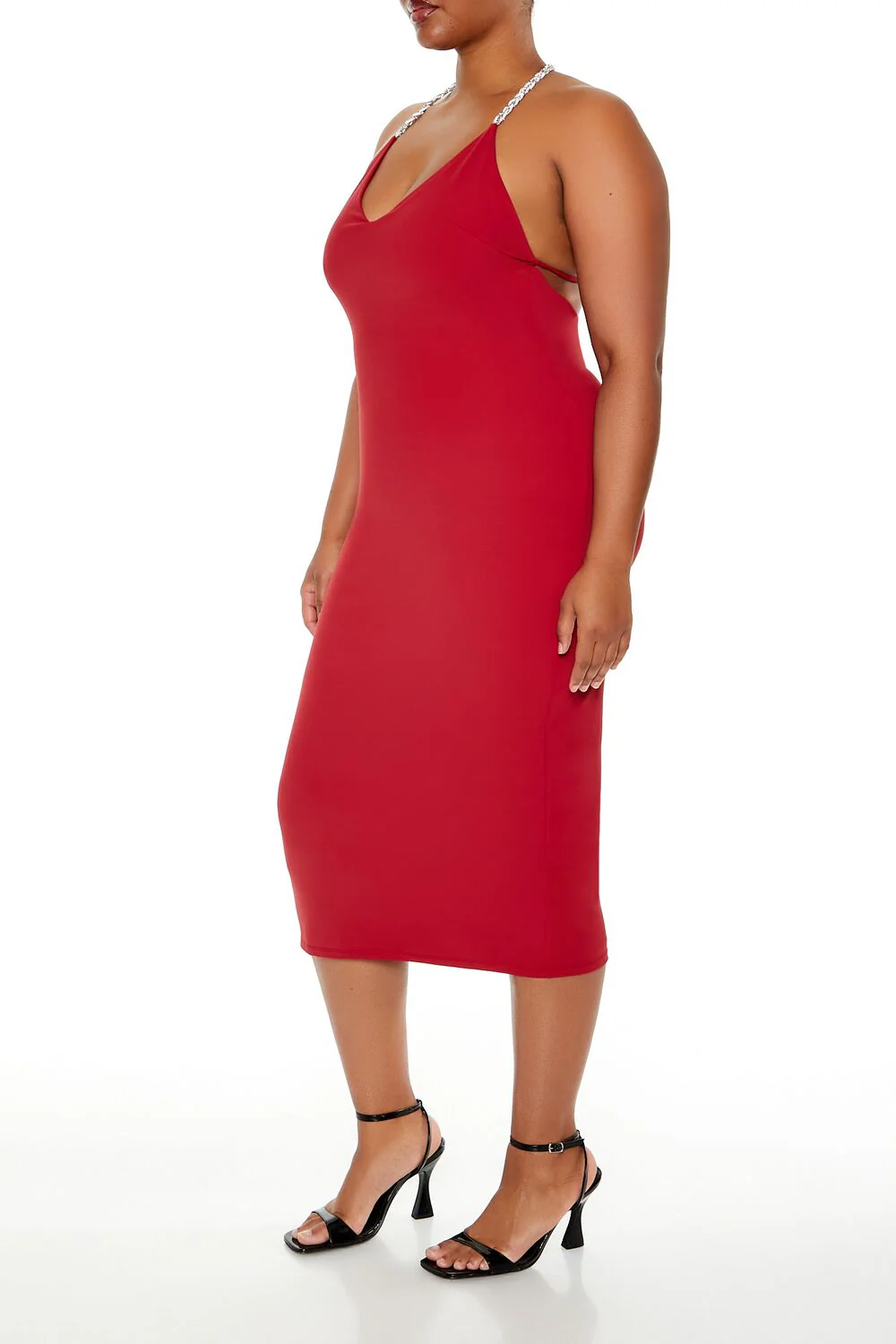 Plus Size Embellished Halter Maxi Dress - Image 5