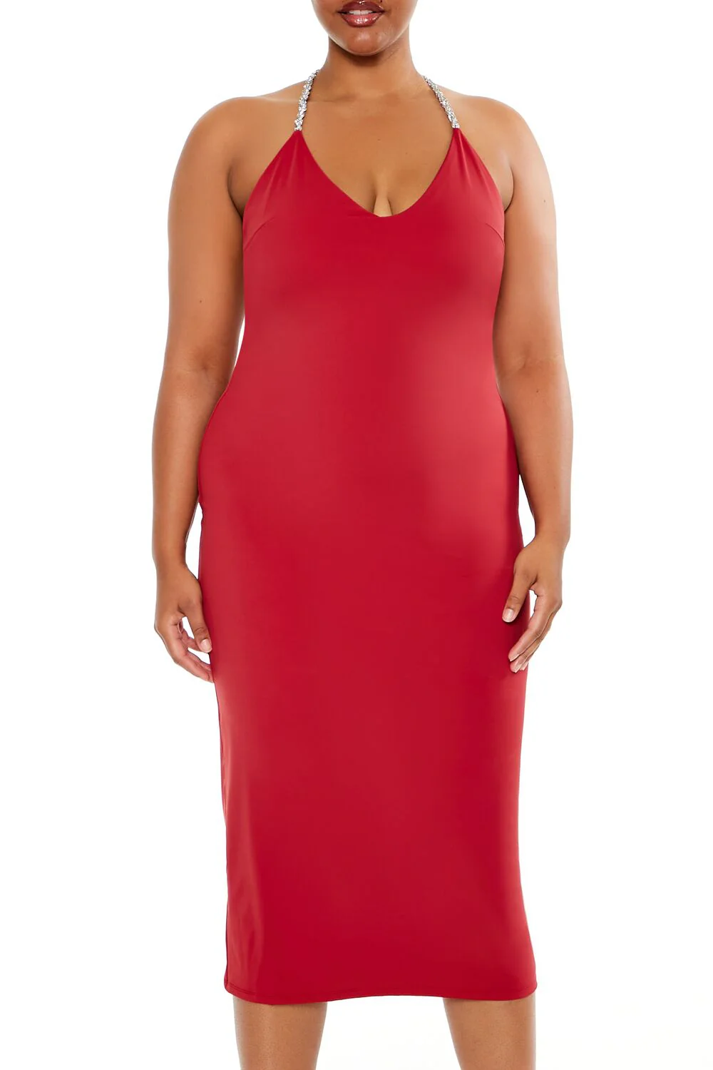 Plus Size Embellished Halter Maxi Dress - Image 6