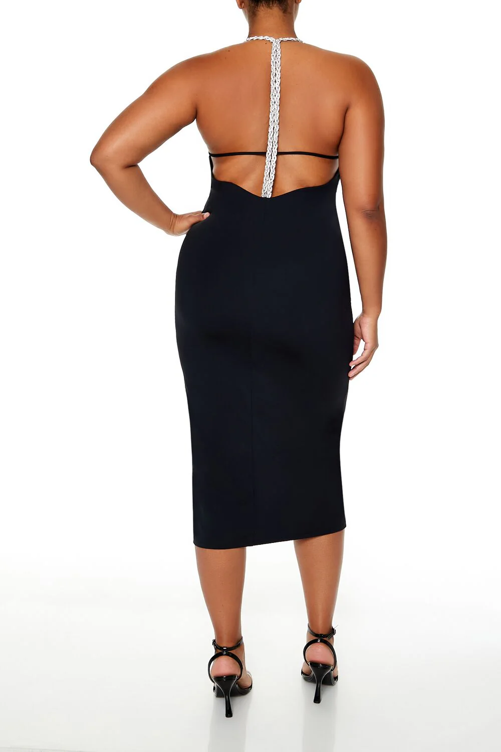 Plus Size Embellished Halter Maxi Dress - Image 8