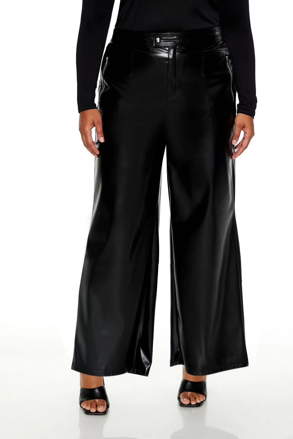 Plus Size Faux Leather Pants - Image 2