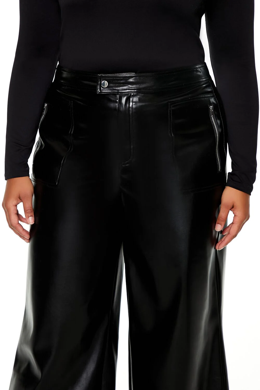 Plus Size Faux Leather Pants - Image 5