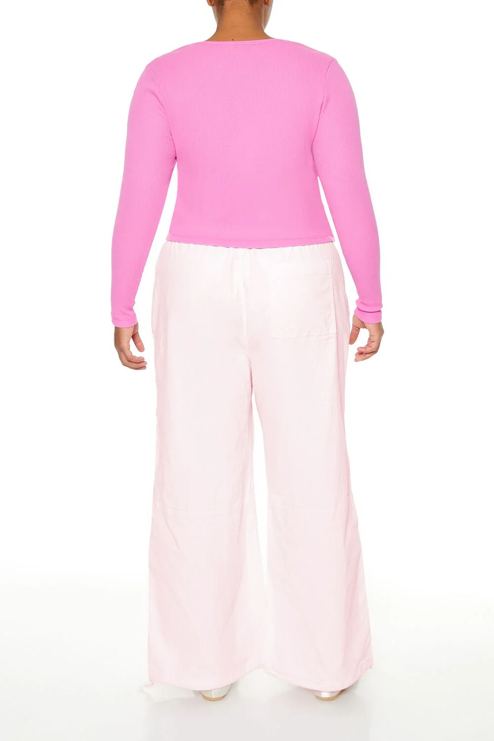 Plus Size Velvet Wide-Leg Drawstring Joggers - Image 10