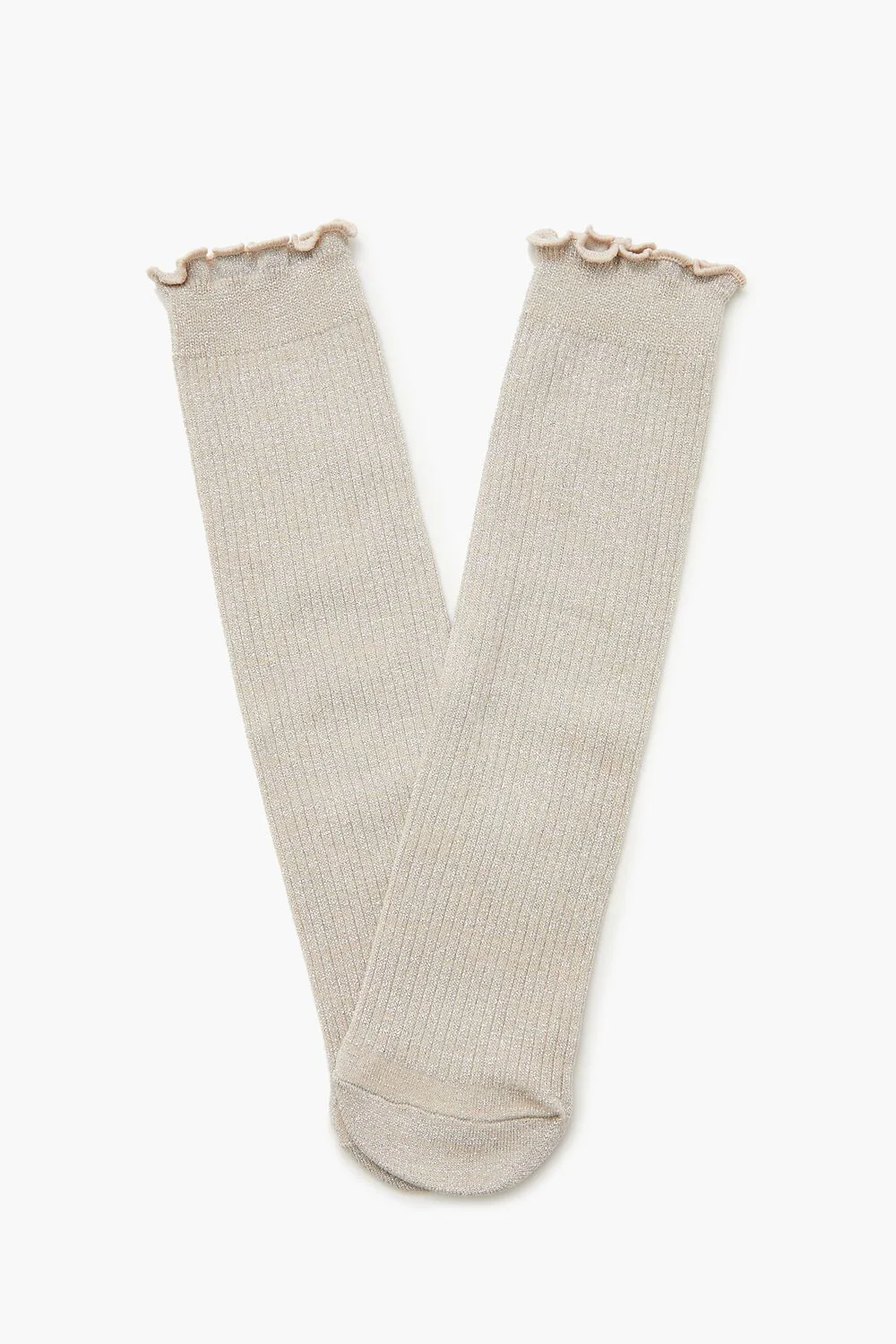 Ribbed Lettuce-Edge Crew Socks - Image 2