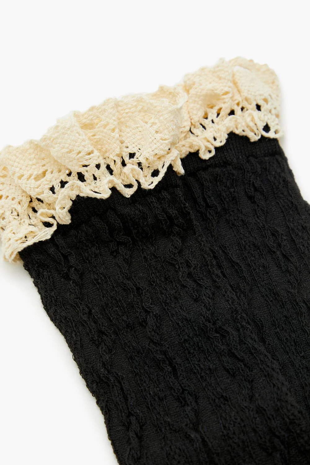 Crochet Lace Thigh-High Socks - Image 3