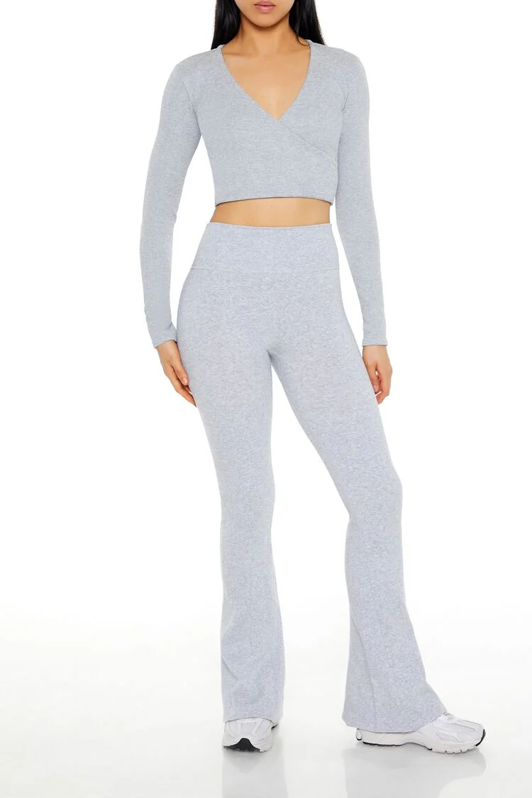 Active Seamless Surplice Crop Top - Image 2