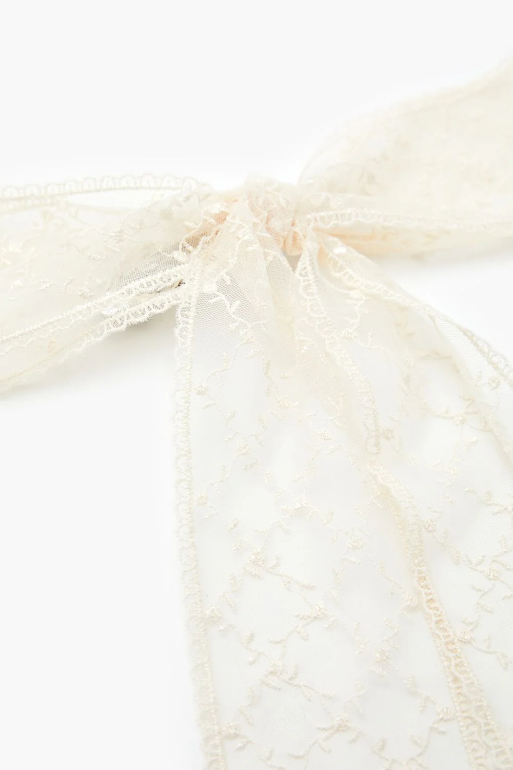 Lattice Lace Bow Hair Barrette - Image 3