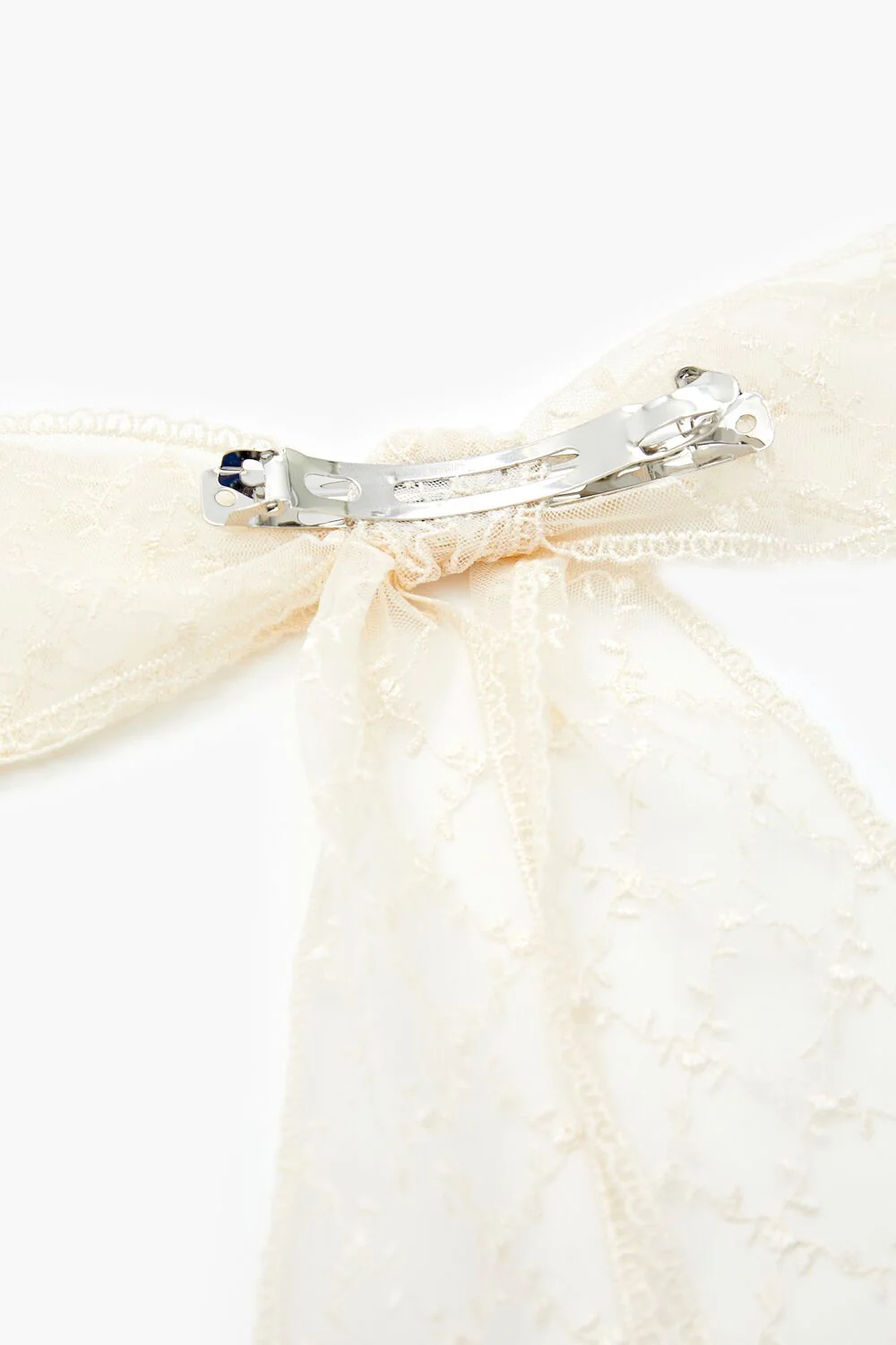 Lattice Lace Bow Hair Barrette - Image 4