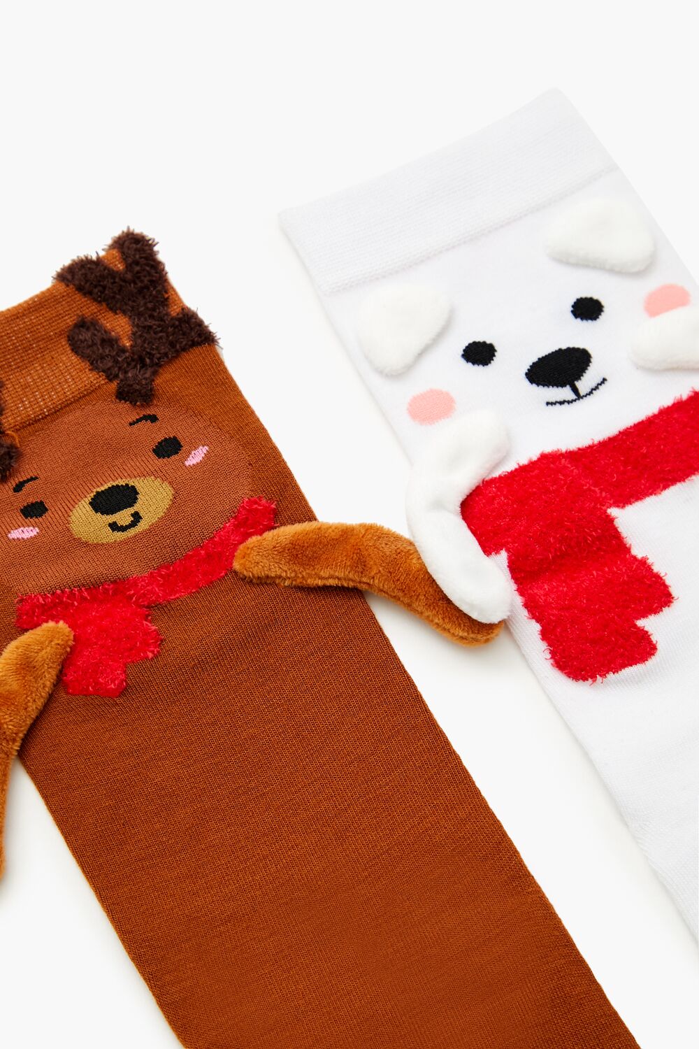 Polar Bear & Reindeer Crew Socks Set - 2 pack - Image 5