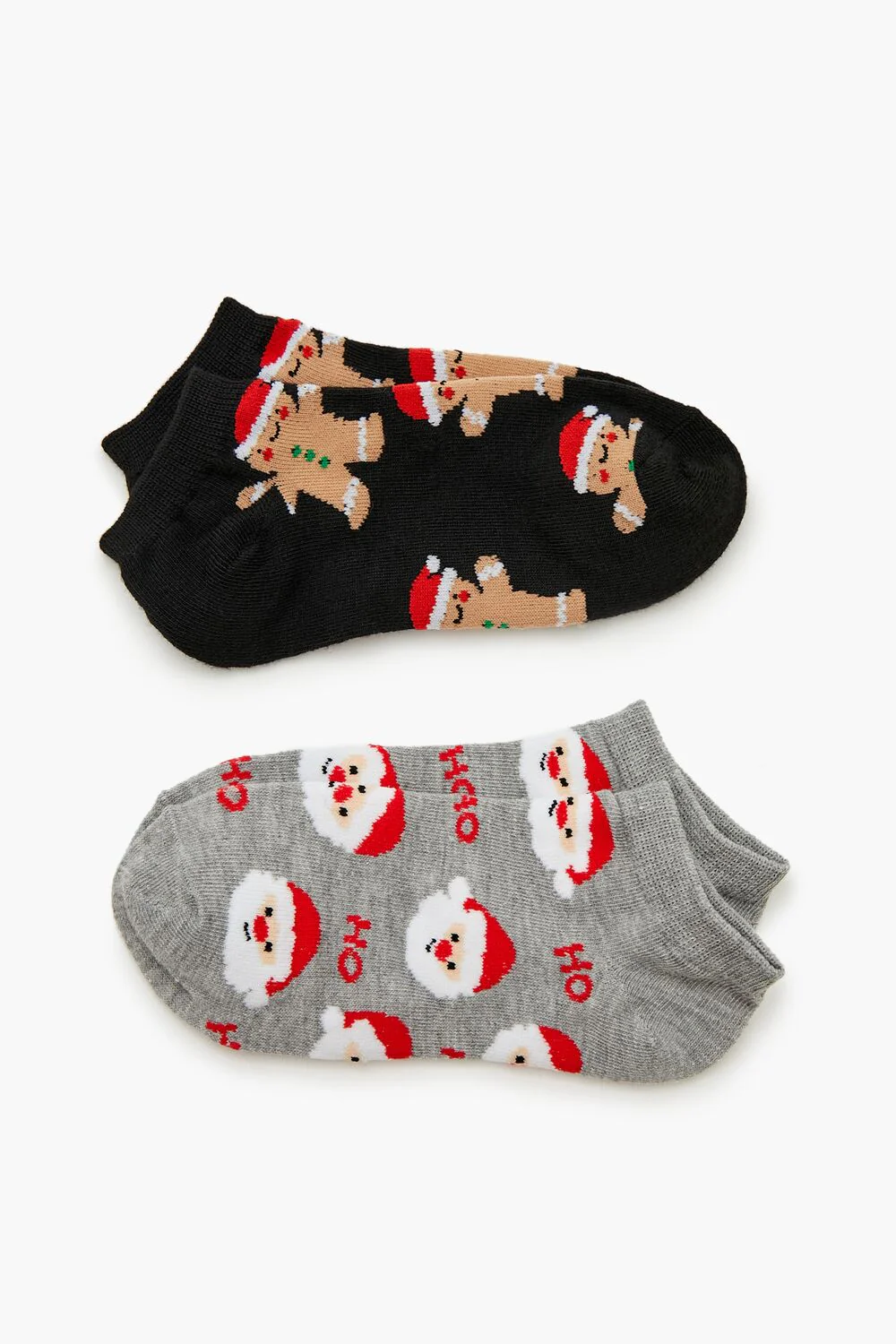 Gingerbread Man & Santa Ankle Socks Set - 2 pack - Image 2
