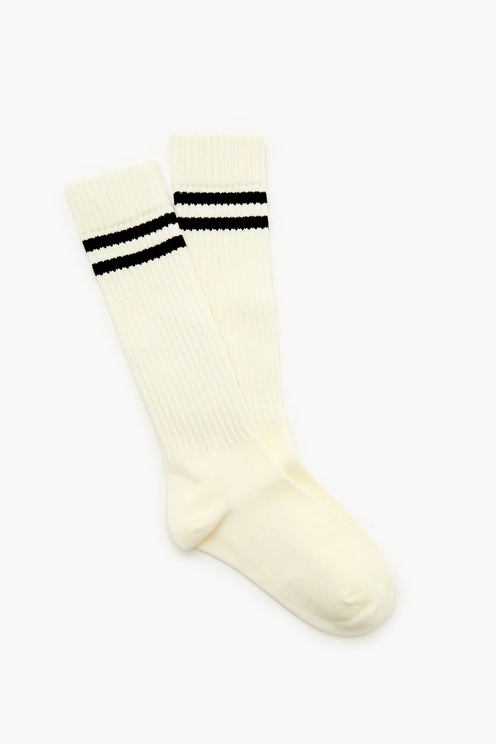 Varsity-Striped Ribbed Socks - Image 2