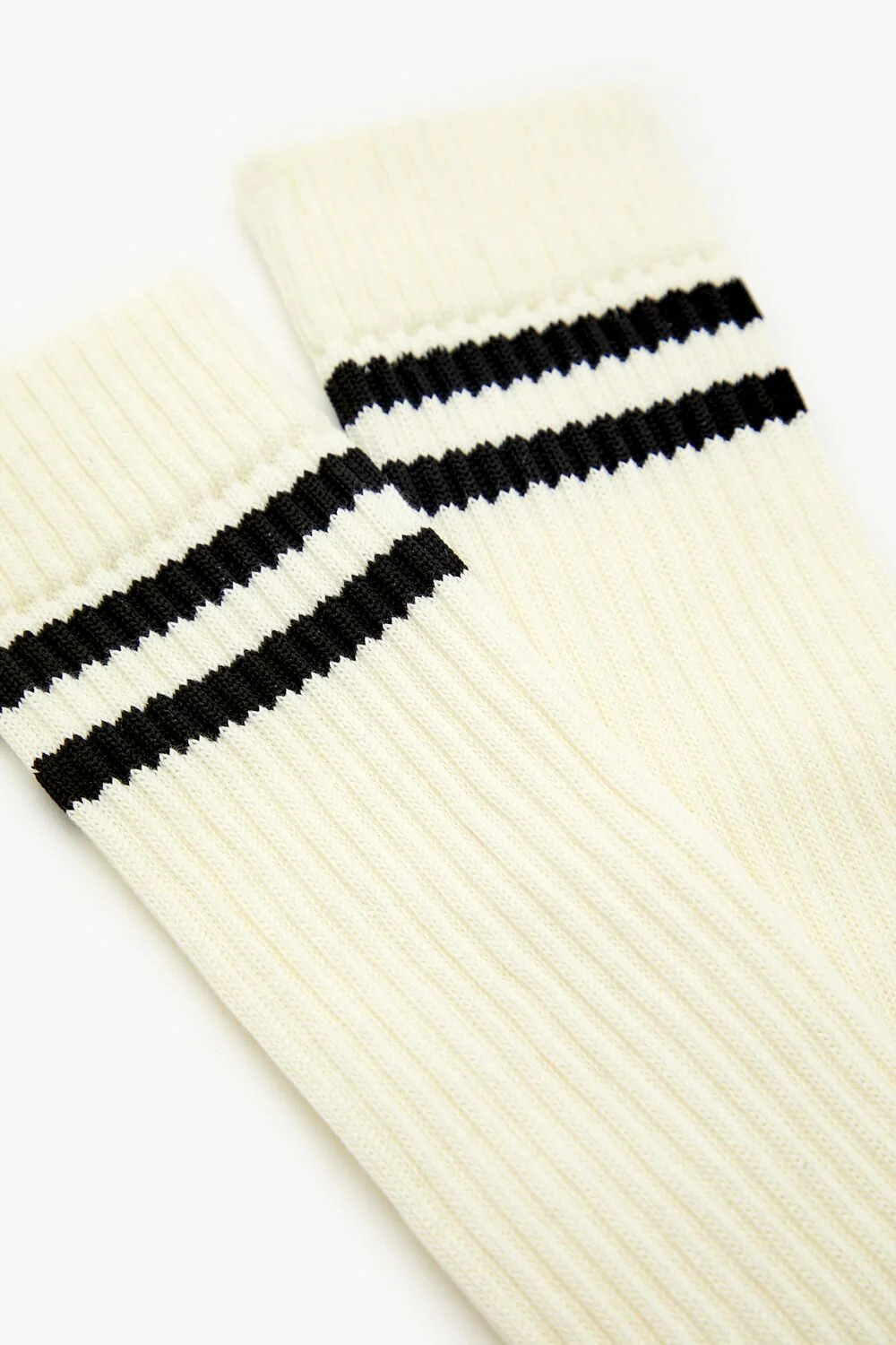 Varsity-Striped Ribbed Socks - Image 3