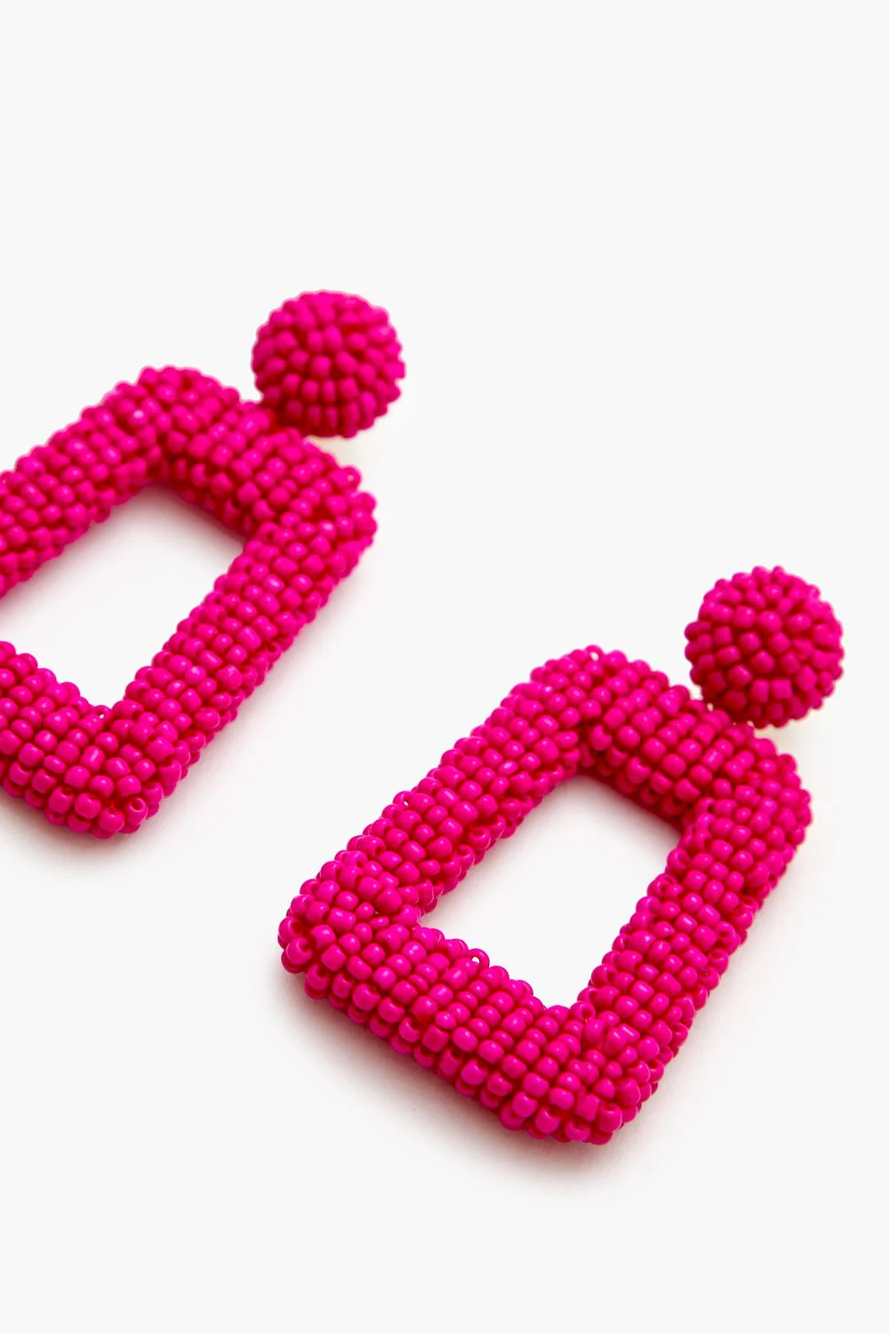 Beaded Geo Drop Earrings - Image 2