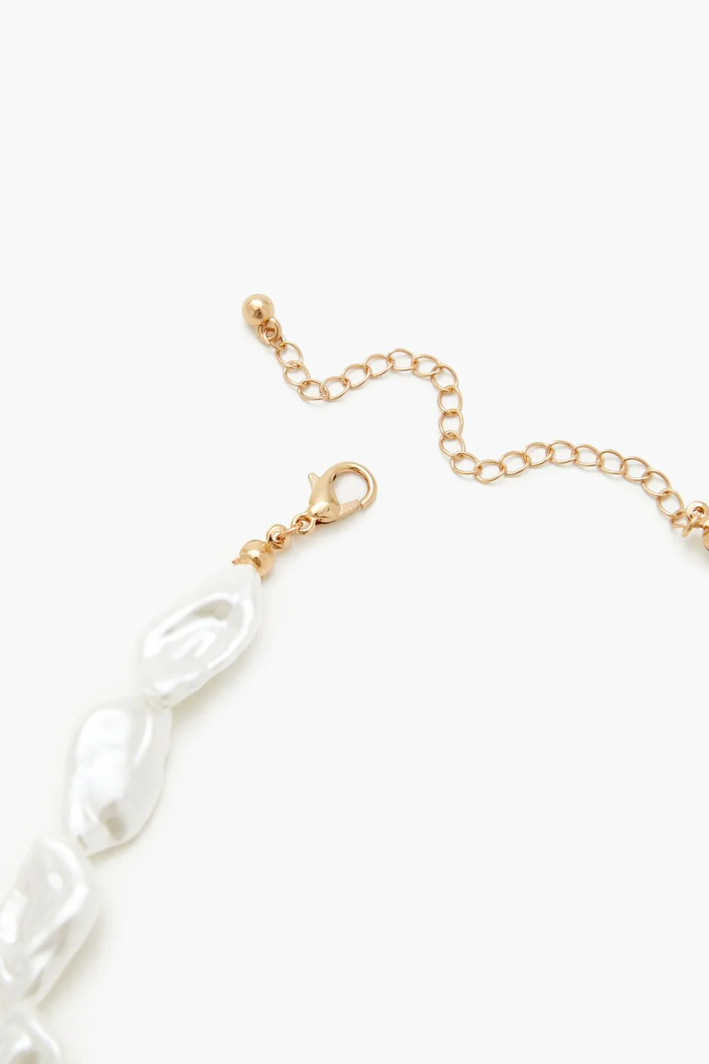 Faux Pearl Heart Charm Necklace - Image 4