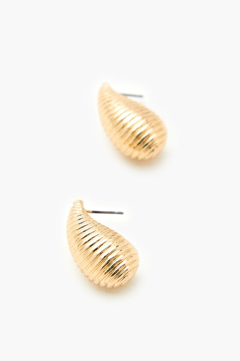 Etched Teardrop Drop Earrings - Image 2