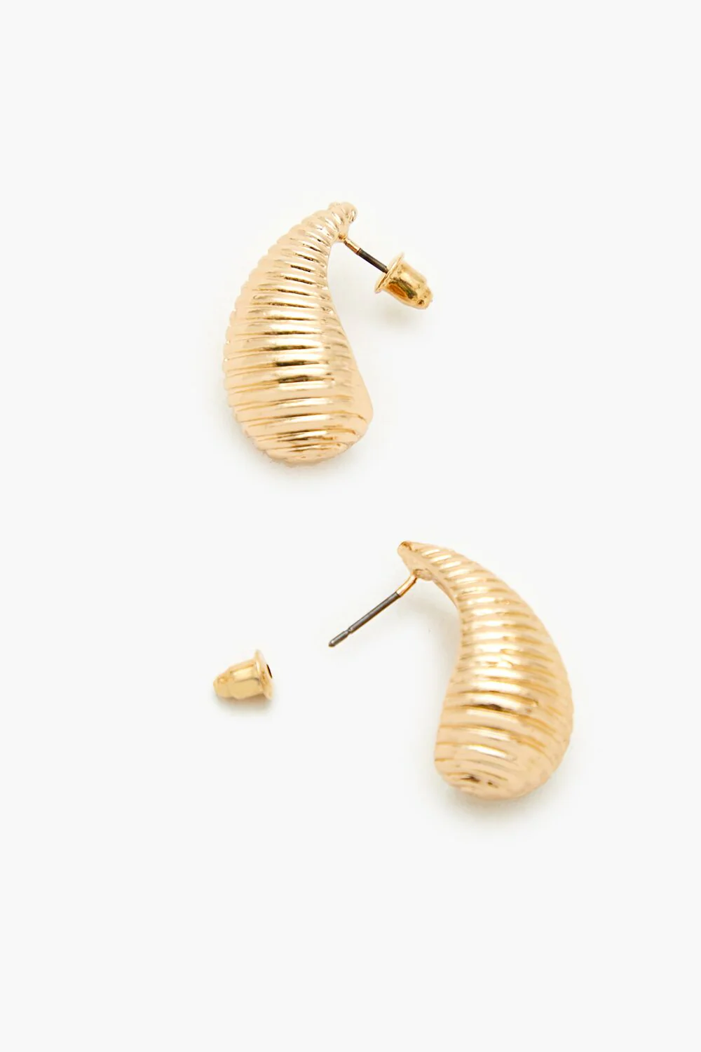 Etched Teardrop Drop Earrings - Image 3