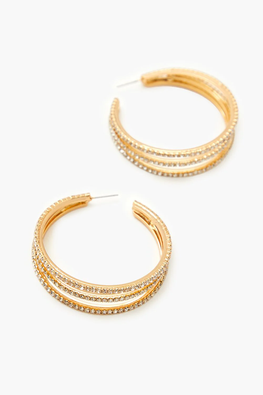Rhinestone Multi-Hoop Earrings - Image 2