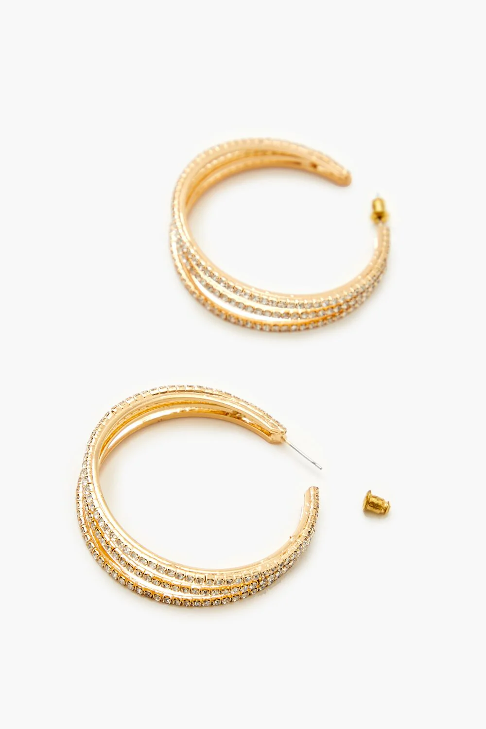 Rhinestone Multi-Hoop Earrings - Image 3