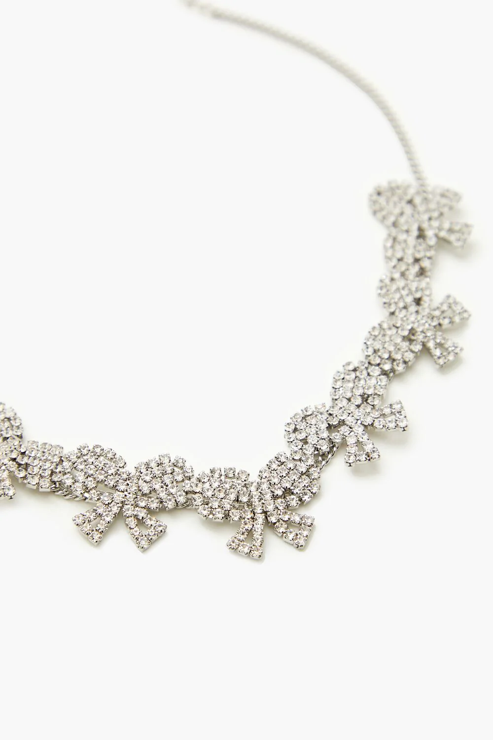 Rhinestone Bow Choker Necklace - Image 3