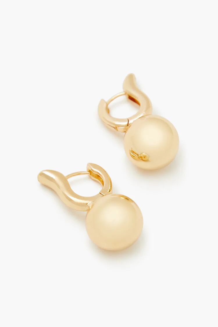 Round Huggie Hoop Earrings - Image 2