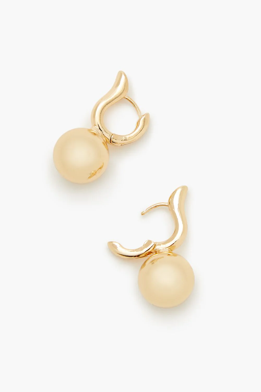 Round Huggie Hoop Earrings - Image 3