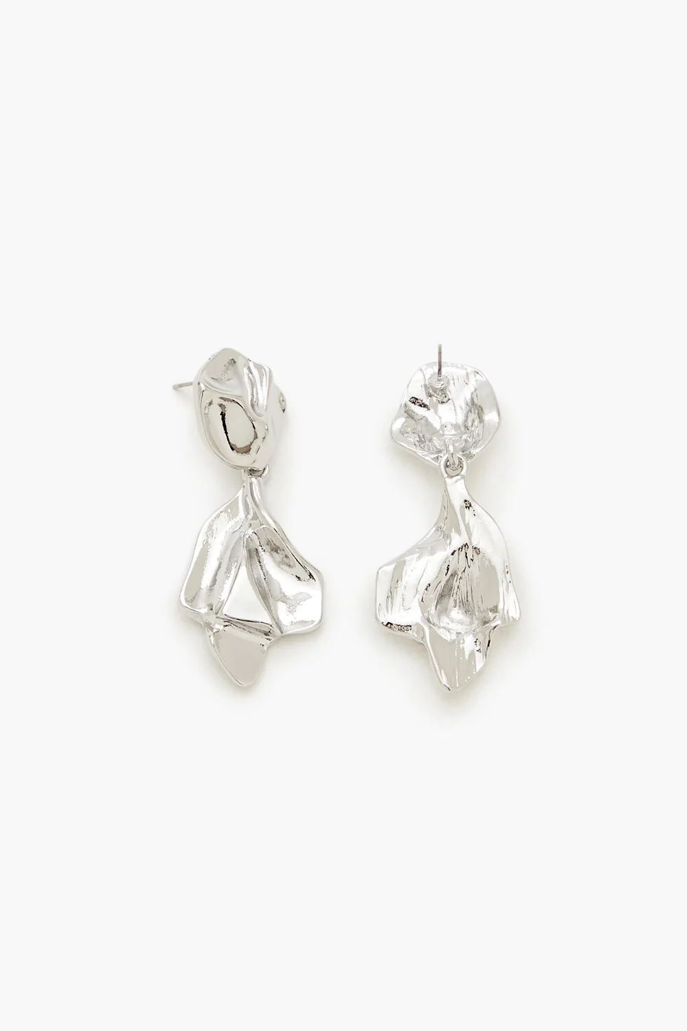 Hammered Abstract Drop Earrings - Image 3