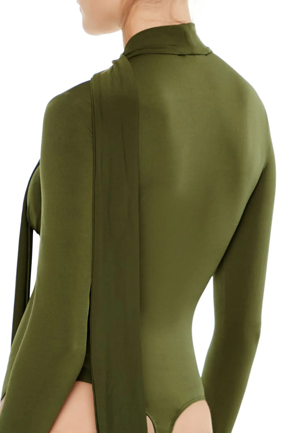 Plunging Scarf Bodysuit - Image 5