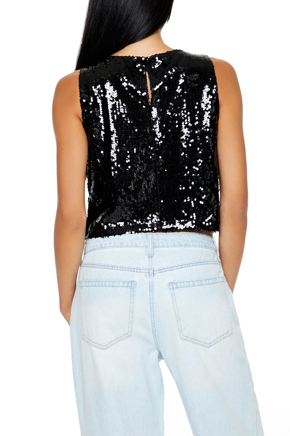 Sequin Bow Boxy Crop Top - Image 5