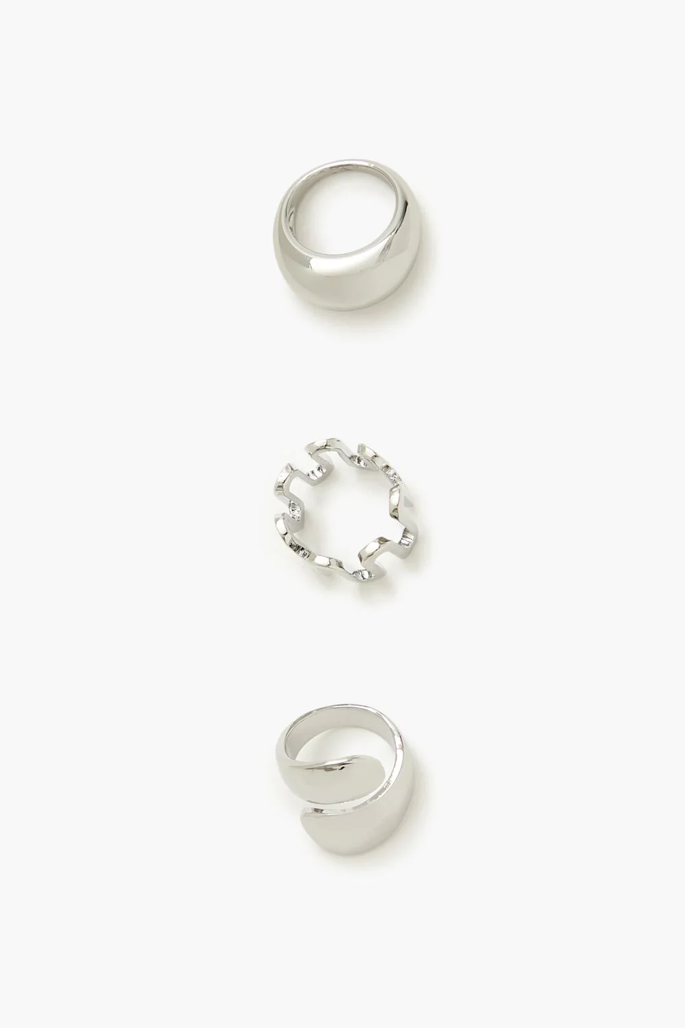 Thick Geo Cocktail Ring Set - Image 2