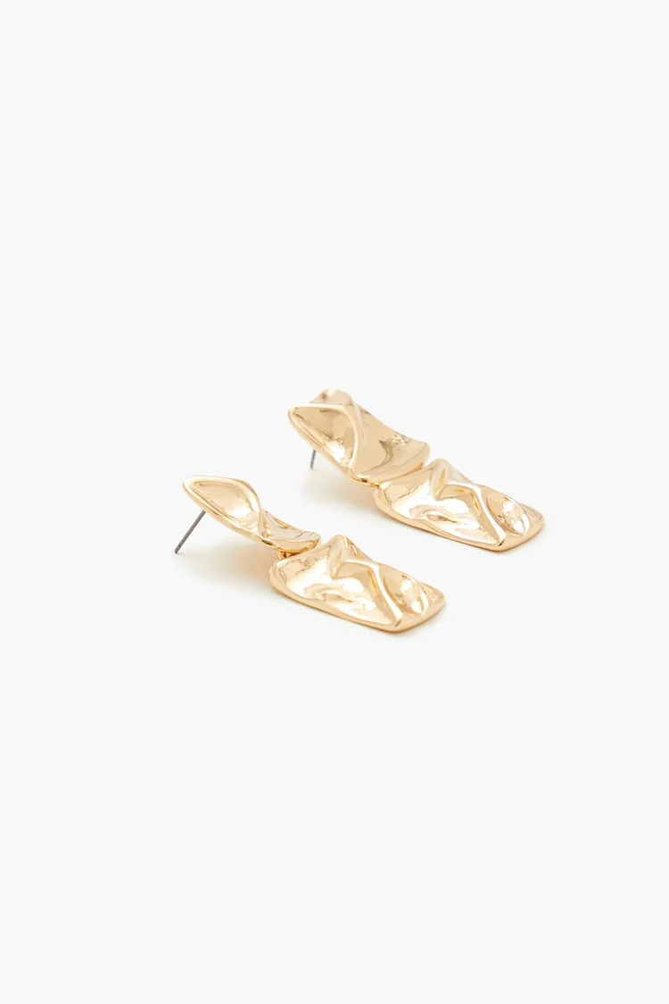 Hammered Tiered Drop Earrings - Image 2