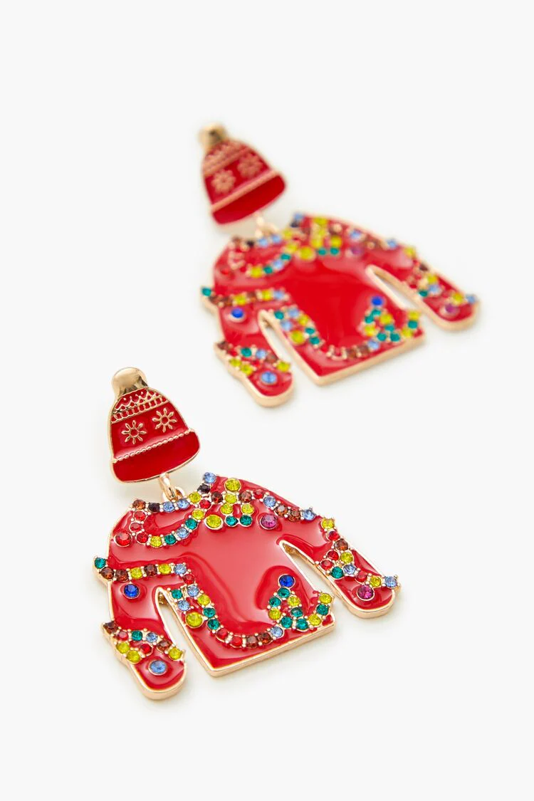 Christmas Sweater Drop Earrings - Image 2