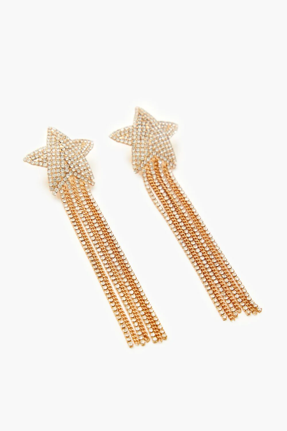 Rhinestone Star Drop Earrings - Image 2
