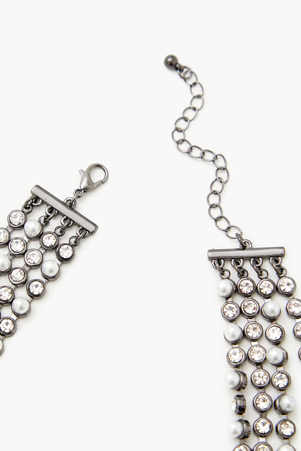 Layered Faux Pearl Choker Necklace - Image 3