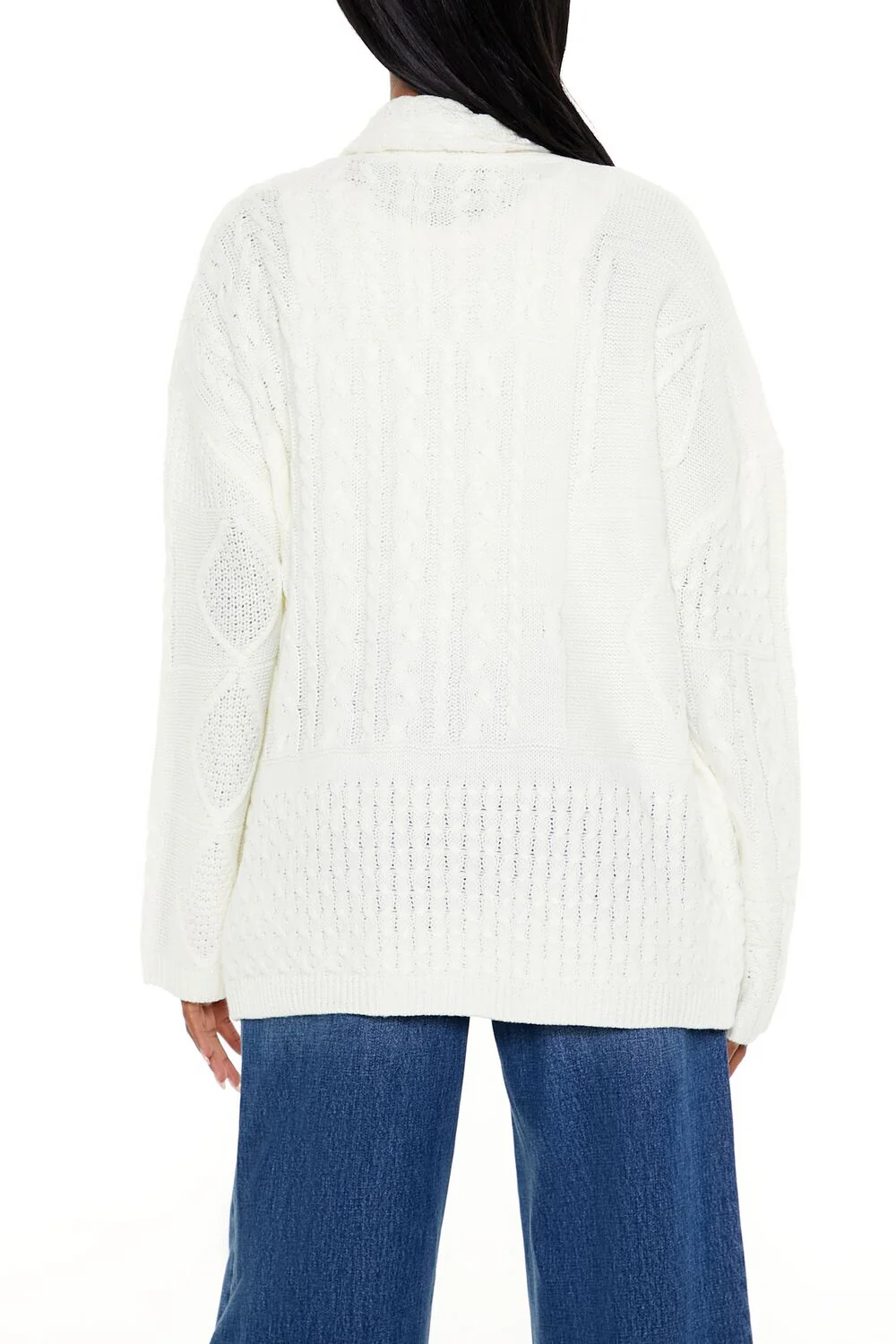 Mixed Knit Cardigan Sweater - Image 5