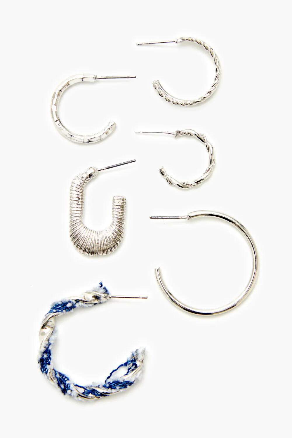 Twisted String Hoop Earring Set - Image 3