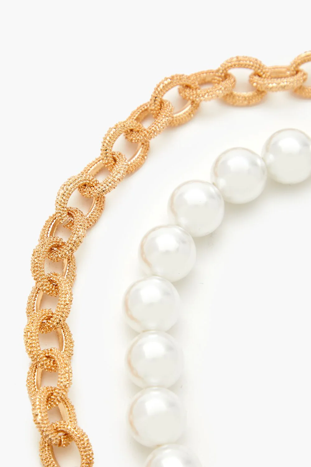 Faux Pearl Cross Necklace Set - Image 3