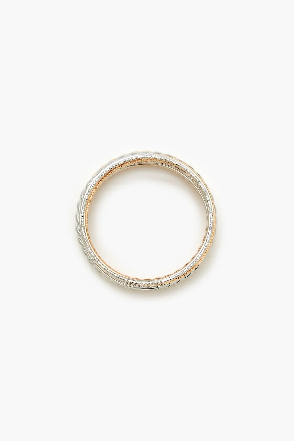 Etched & Twisted Bangle Bracelet Set - Image 3