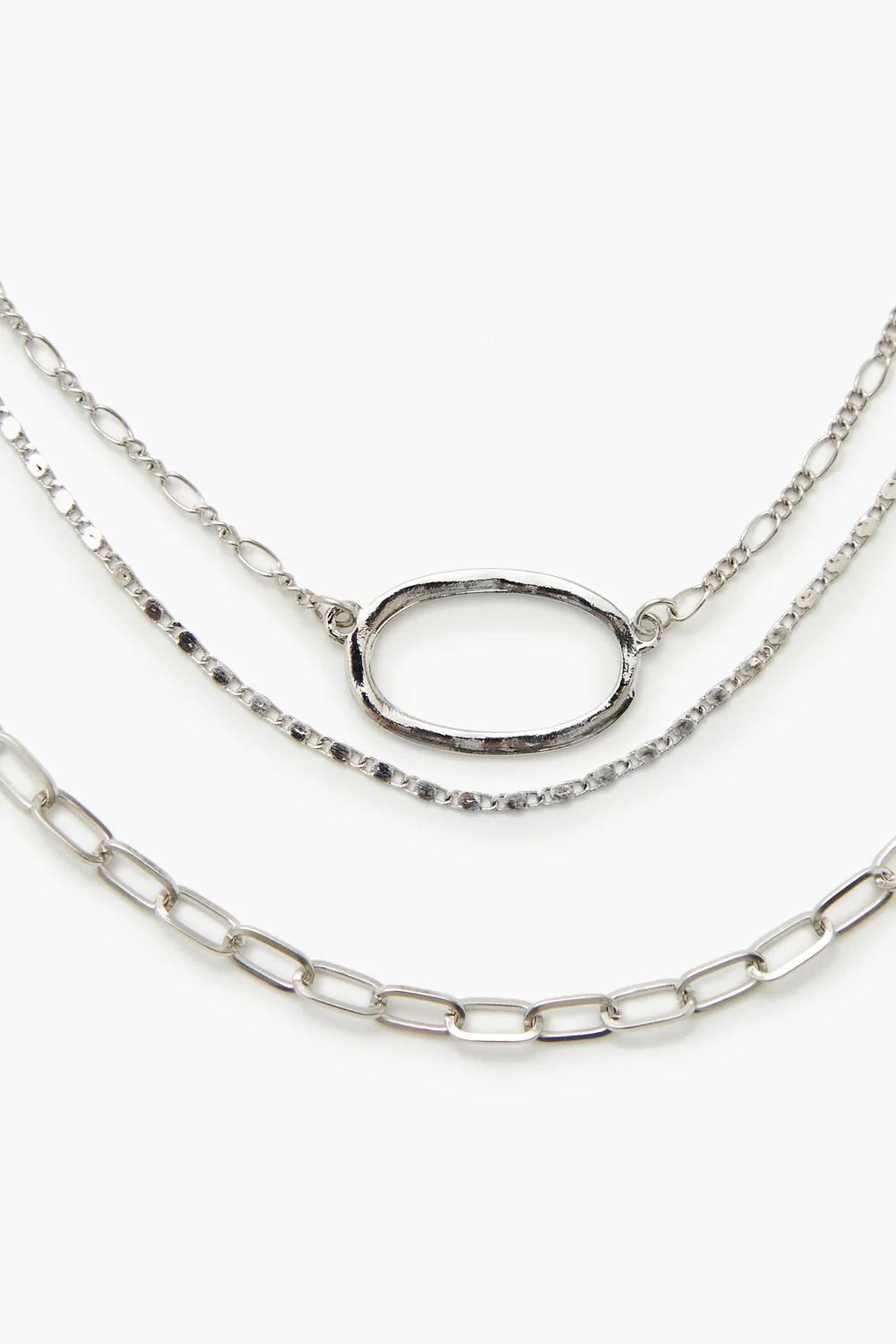 Layered Hammered Ring Necklace - Image 2