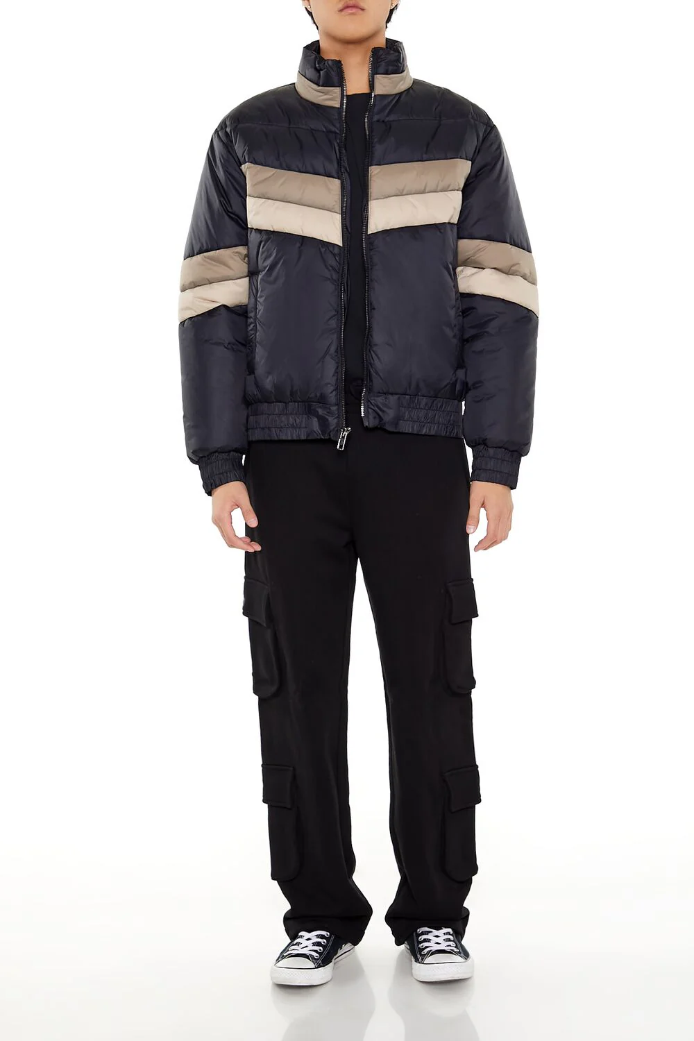 Colorblock Funnel Neck Puffer Jacket - Image 2