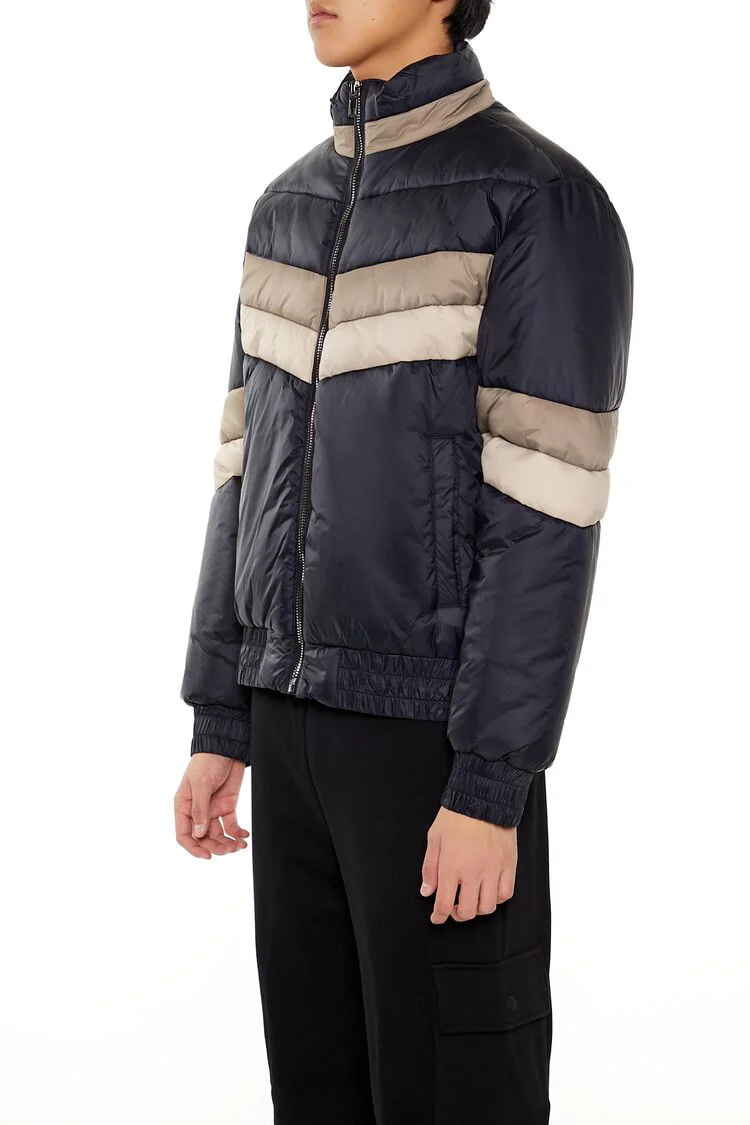 Colorblock Funnel Neck Puffer Jacket - Image 4