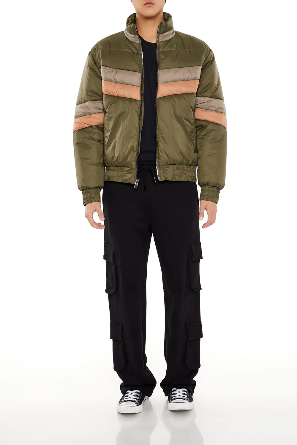 Colorblock Funnel Neck Puffer Jacket - Image 7