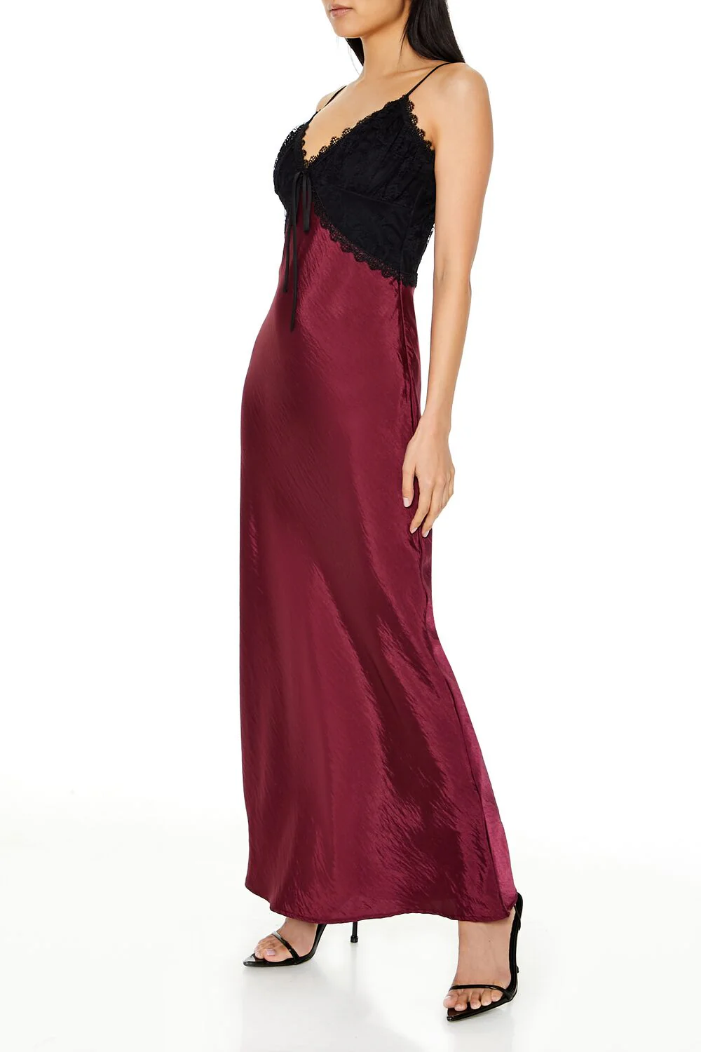 Two-Tone Maxi Slip Dress - Image 3