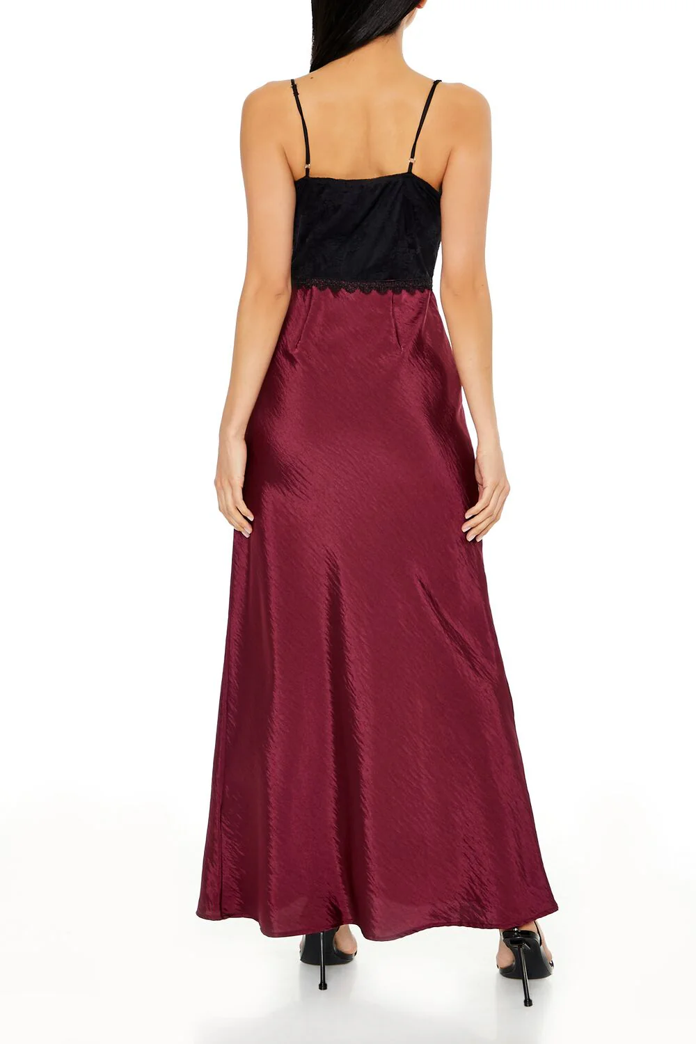 Two-Tone Maxi Slip Dress - Image 4