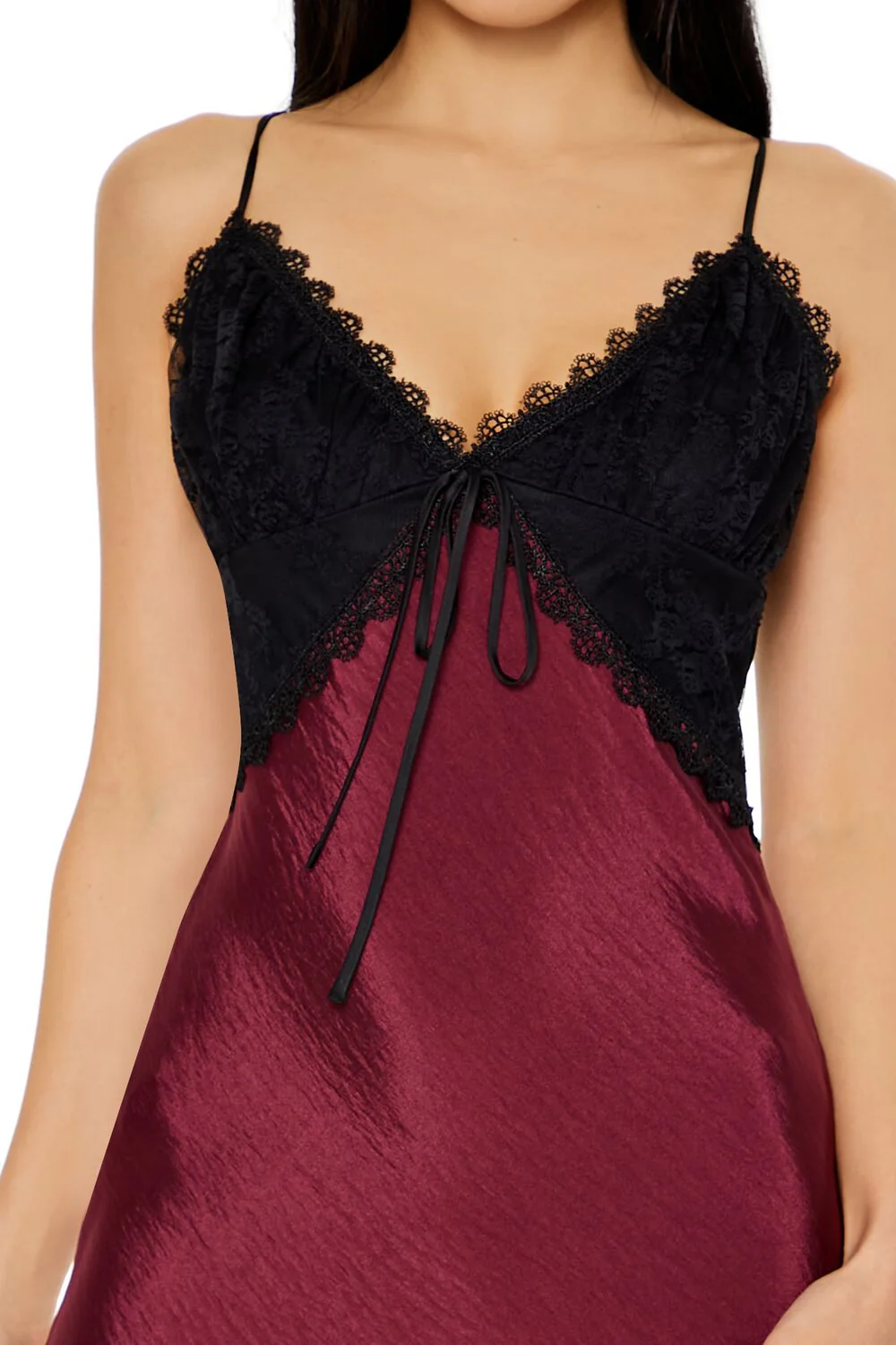 Two-Tone Maxi Slip Dress - Image 5