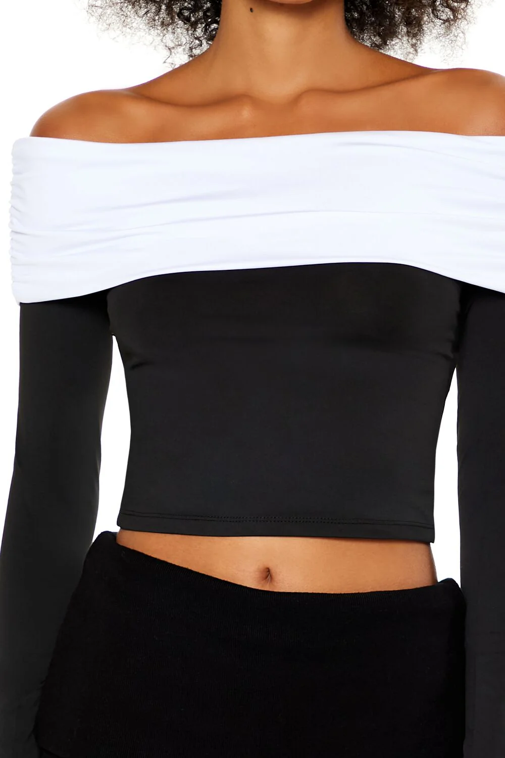 Colorblock Off-the-Shoulder Top - Image 3