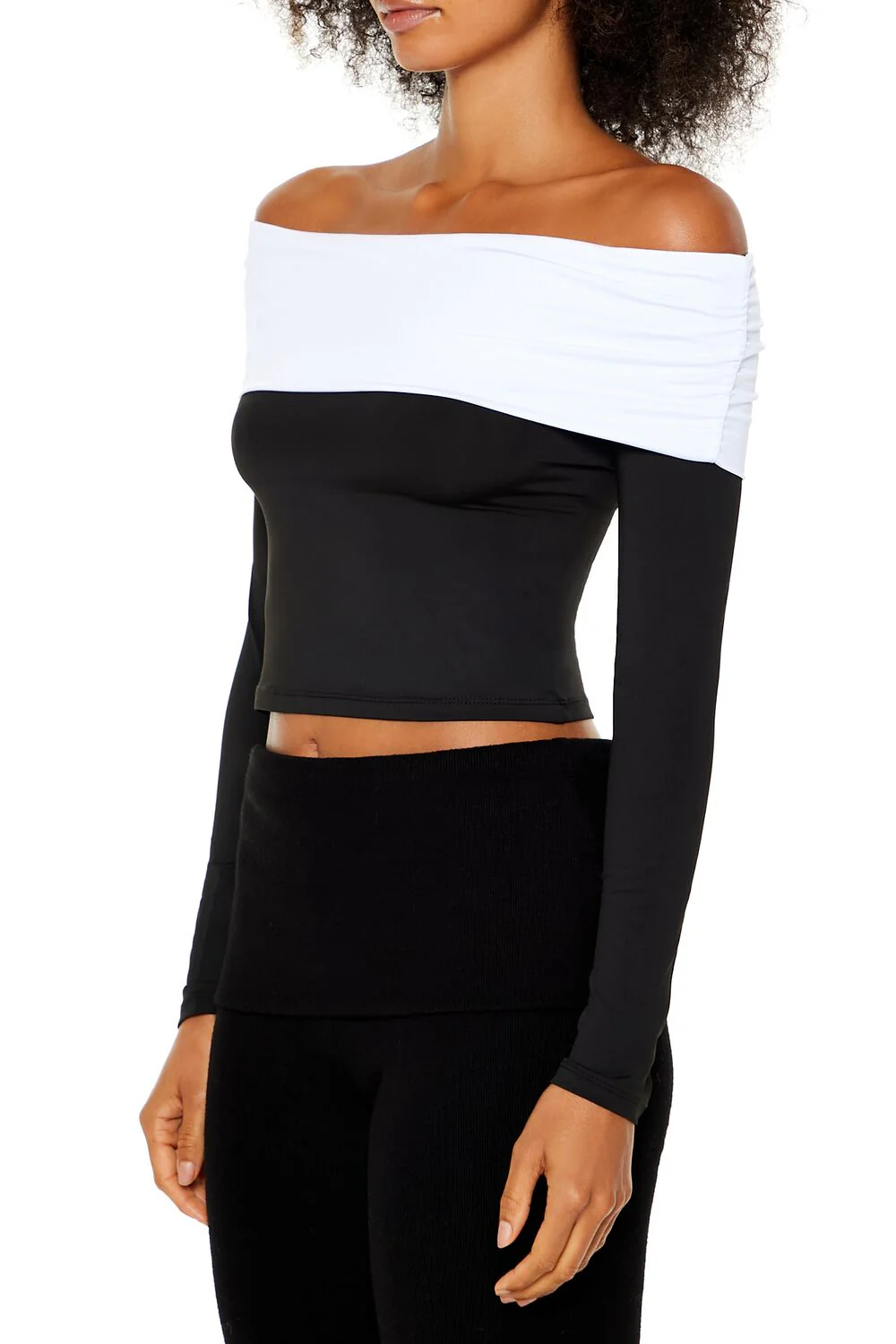 Colorblock Off-the-Shoulder Top - Image 4