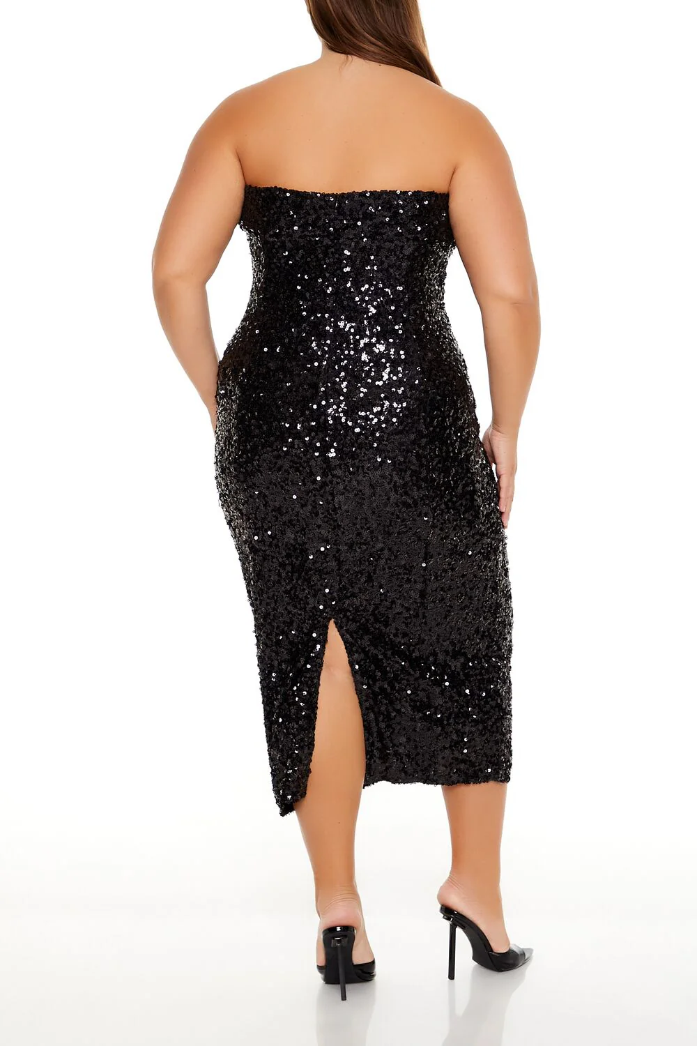Plus Size Sequin Midi Tube Dress - Image 4